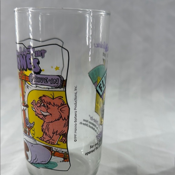 The Flintstones Cartoon Glasses Set Vintage 1991 Hardees - Picture 8 of 8